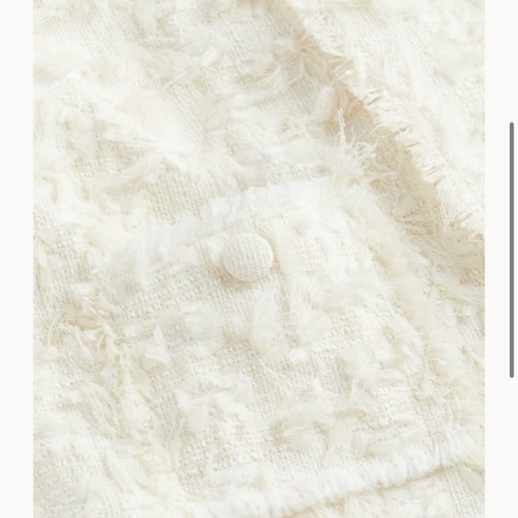 H&M Texture-weave Jacket cream Size S pocket - Picture 6 of 16